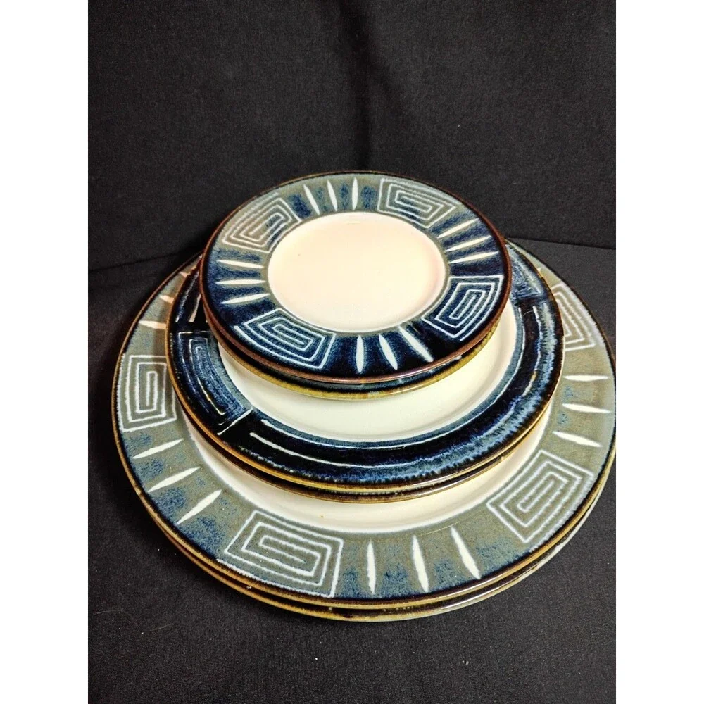 Mikasa Firesong HP300 6 Pc Plate Set Service for 2 Dinner Salad Bread Japan